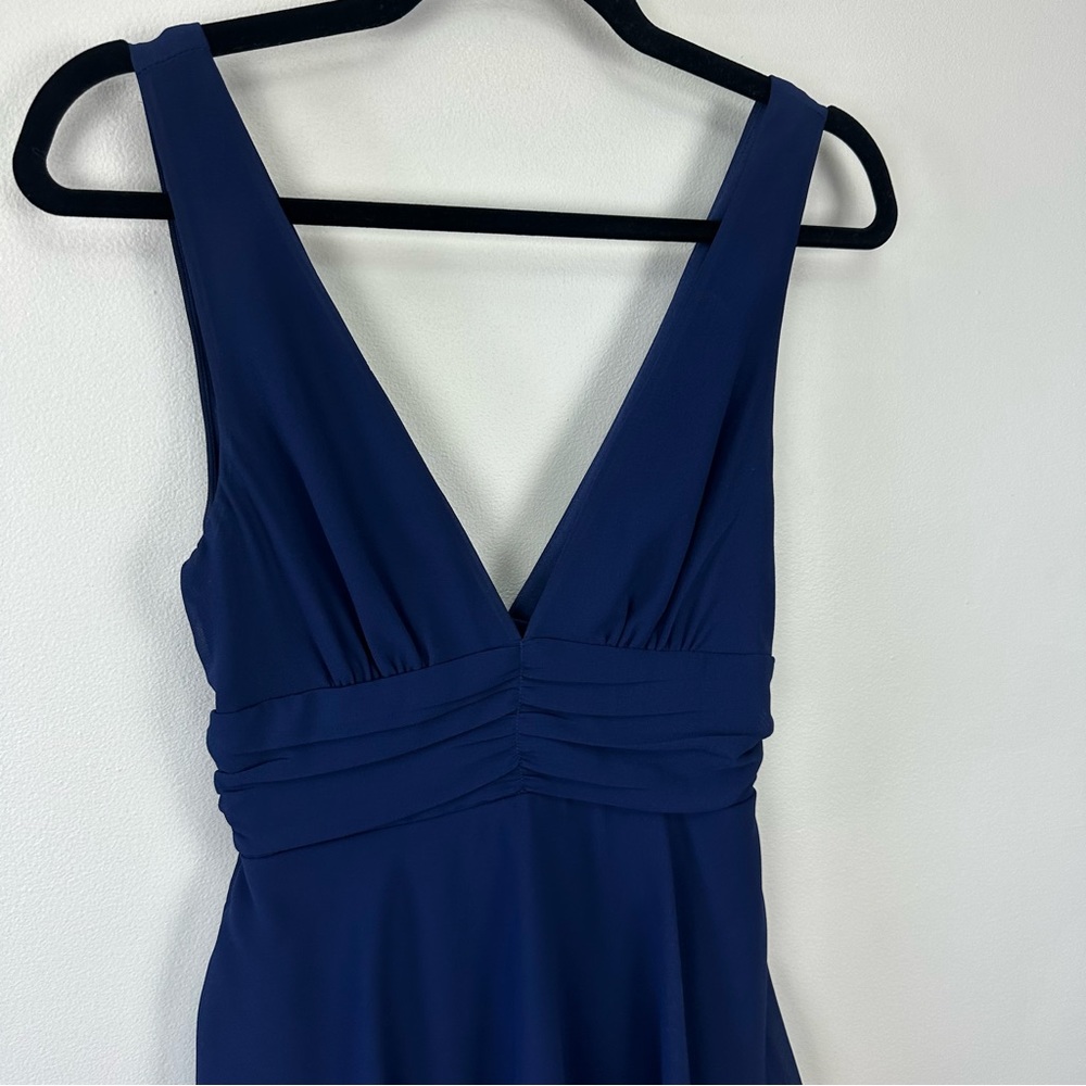 Lulu's Deep Blue Layered Midi Dress - Picture 9 of 12